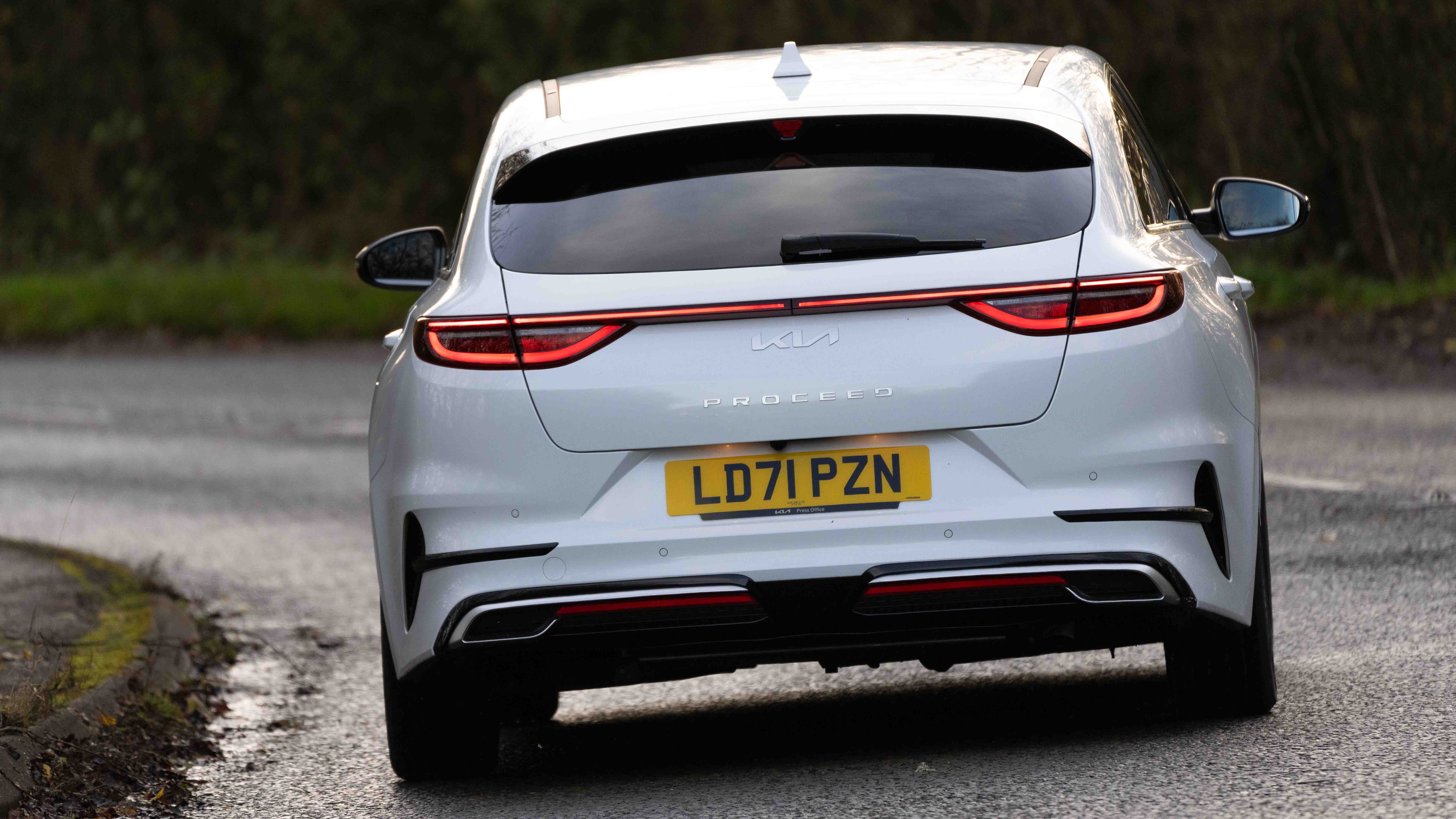 Kia ProCeed driving rear view
