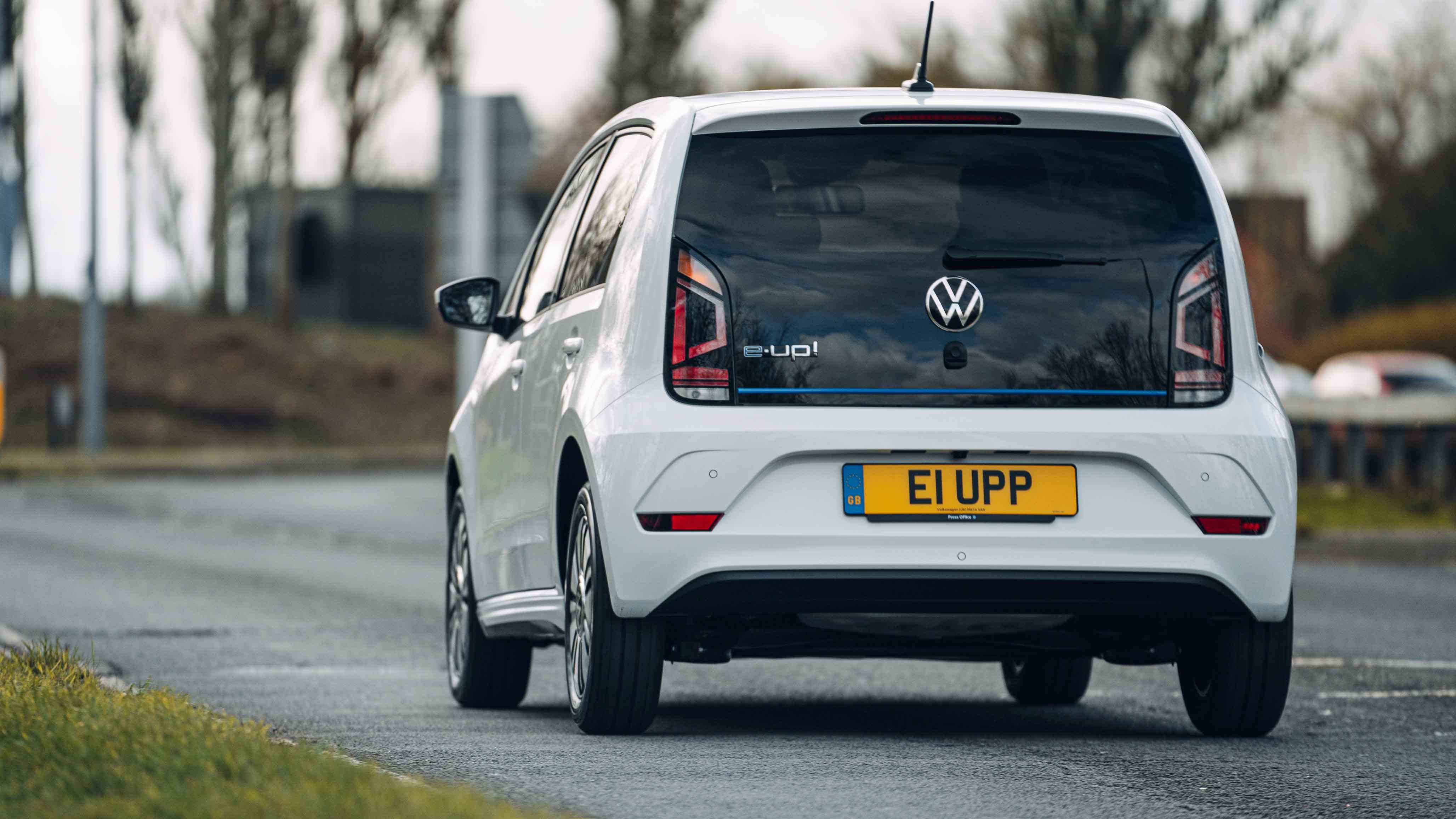 Volkswagen e-Up driving rear view