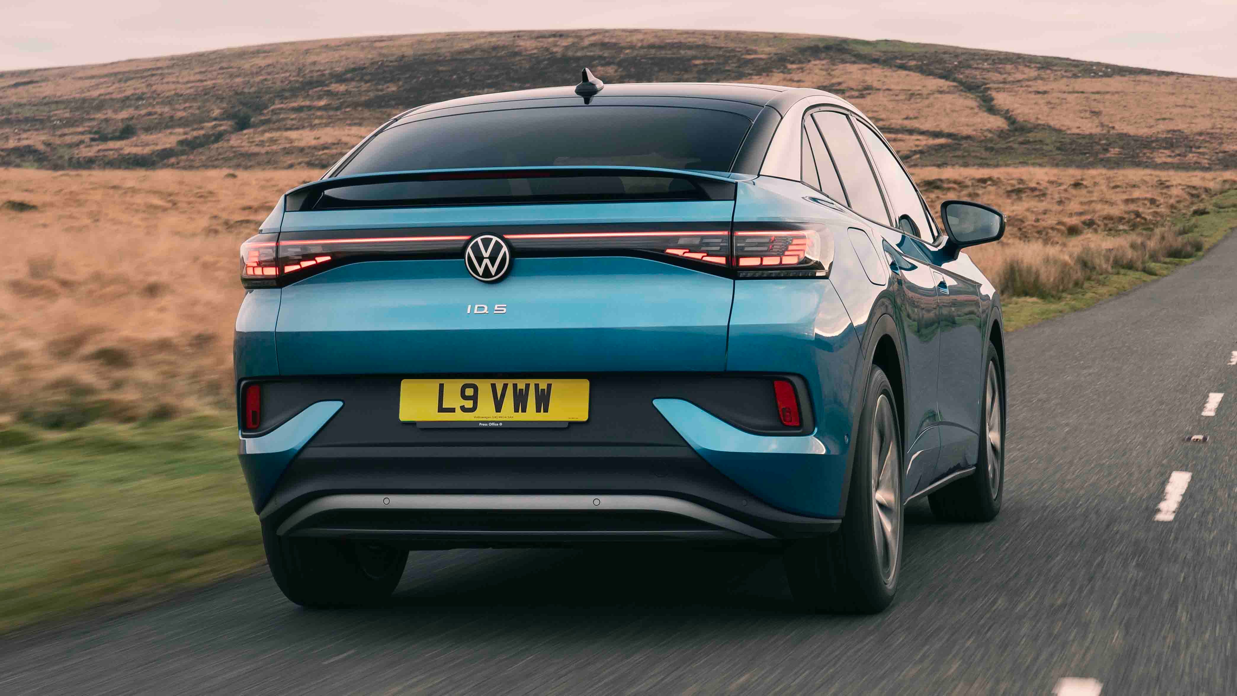Volkswagen ID.5 driving rear view