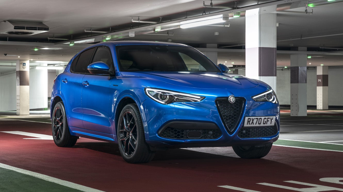 Alfa Romeo Stelvio in underground car park, front view