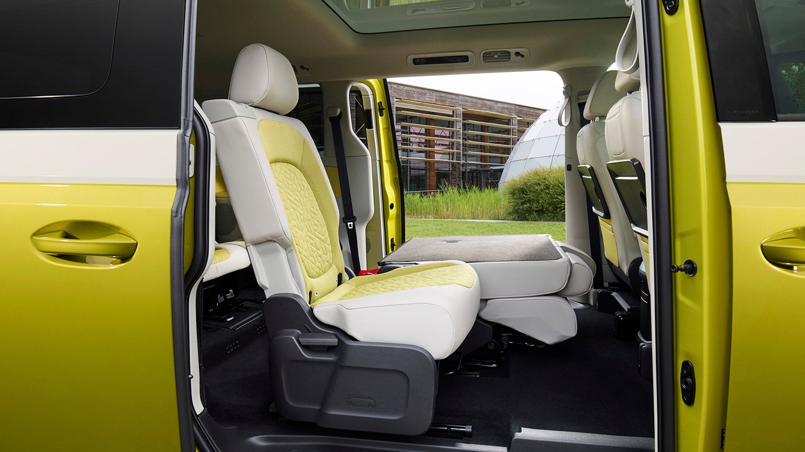 Volkswagen ID.Buzz interior with sliding doors open