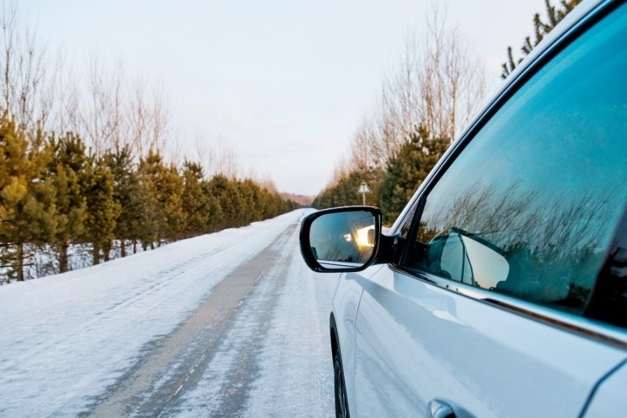 Car in snowy conditions