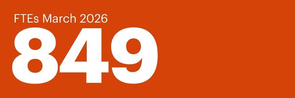 849 FTEs March 2026